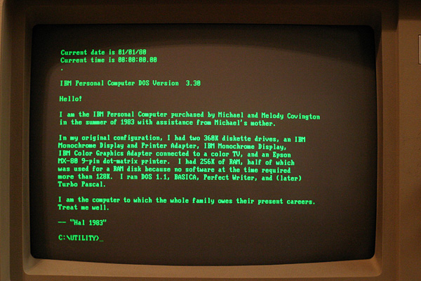 IBM PC screen